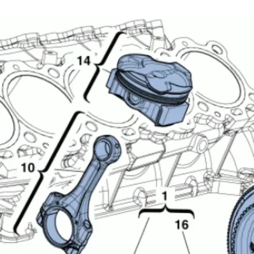 Comp. Piston, RH Cylinder Bank for Ferrari